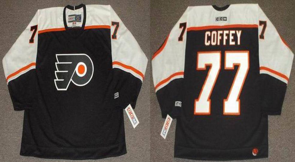 2019 Men Philadelphia Flyers 77 Coffey Black CCM NHL jerseys